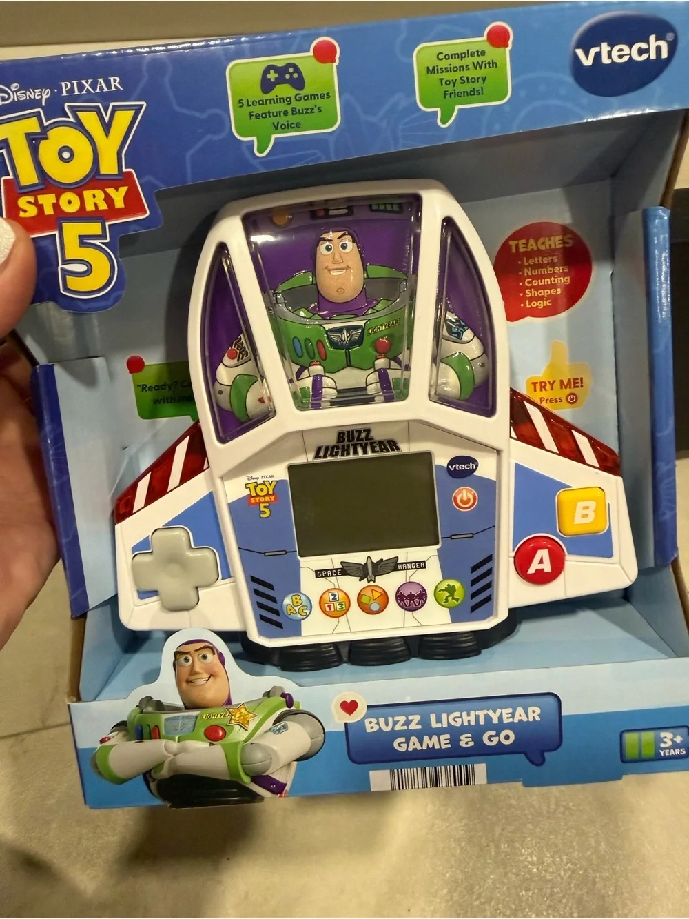Disney Toy Story 5 Buzz Lightyear vtech Game and go - White, Purple, Green
